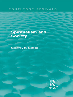 cover image of Spiritualism and Society (Routledge Revivals)